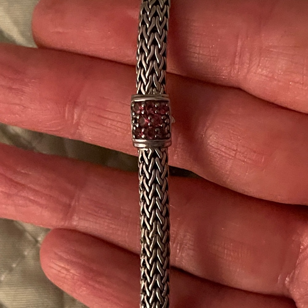 John Hardy bracelet with pink sapphires